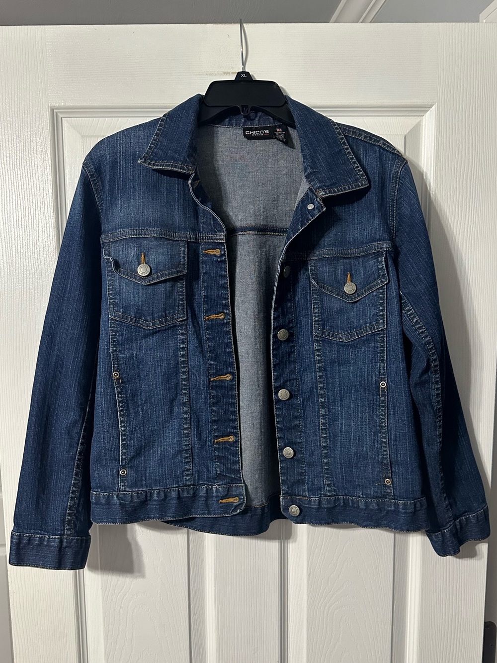 Chico's Denim Button Front Jean Jacket